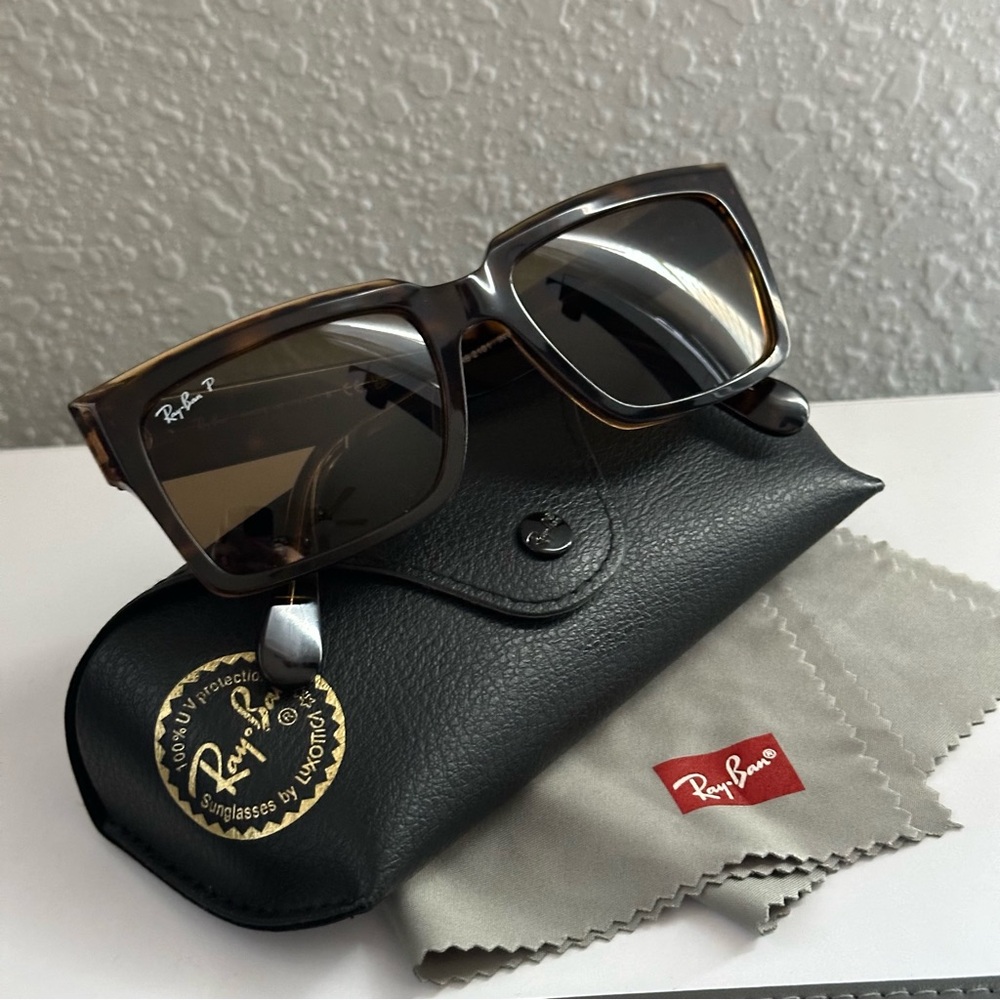 Ray-Ban Inverness Tortoise Shell Sunglasses with Black Case